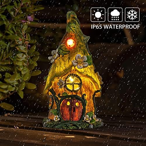 AIINY Garden Decor Outdoor Solar Statues, 9.4Inch Resin Fairy Garden Solar Lights Birthday Gifts for Women Yard Decorations, Gardening Gifts for Patio, Balcony, Porch Decor - Image 3
