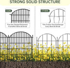 20 Panels No Dig Decorative Garden Fence, 33in(H) x 44ft(L) Animal Barrier, Rustproof Metal Temporary Dog Fence for Outdoor Yard, Patio, Flower Bed - Image 5