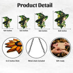 Leafy Forest Witch Acrylic Suncatcher - Image 2