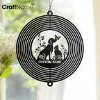 Personalized Dog and Cat Metal Wind Spinner, Garden Spinner Hanging Indoor Outdoor Decor, Perfect House Warming Gifts New Home, Custom Gift for Grandmother, Mom, Wife, Daughter - Image 4
