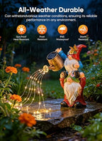 Brightown Solar Garden Gnomes Outdoor Statue with 36 LED Lights - Image 4