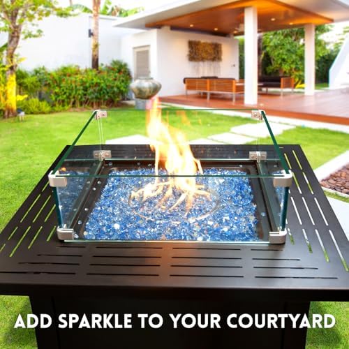 20 Pounds Fire Glass 1/4 Inch High Reflective Tempered Firepit Glass - Image 5
