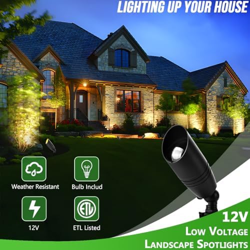 wowlite 12V Low Voltage Landscape Spotlight, Black MR16 LED Uplight, 1 Pack - Image 2