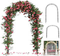 Thickened Tube Garden Arch Arbor Metal Trellis for Climbing Plants Outdoor by ROOLLYApampasgrass