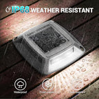 Solar Driveway Lights Outdoor 12 Pack, IP68 Waterproof Dock Lights, White - Image 2