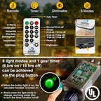 KNONEW 400FT 1200LED Green Wire Outdoor Fairy Lights Plug in Warm White - Image 4
