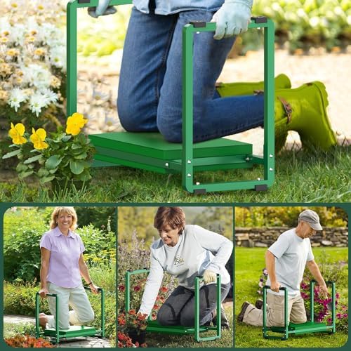 Garden Kneeler and Seat, 10.2" Wider Heavy Duty Thick for Kneeling and Seat - Image 4