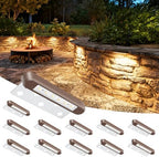 VOLISUN 7 Inch Retaining Wall Lights, 2700K Hardscape Lighting, 12 Pack by VOLISUN