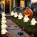 10.5FT Halloween Pathway Lights, 5PK LED Smiling Ghost Lights Outdoor by LightupYourLife
