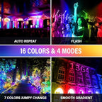 2-Pack 50W RGB LED Flood Light, Remote Outdoor Color Changing Light - Image 7
