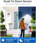 CINOTON 30W LED Wall Pack Light, 5000K 3600LM, Dusk to Dawn Sensor, 2 Pack - Image 2