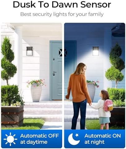 CINOTON 30W LED Wall Pack Light, 3CCT 3600LM, Dusk to Dawn Sensor, 4 Pack - Image 3
