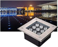 3-36W Landscape Lights - Outdoor Buried Light, 12/24V Square Recessed Spotlight, IP67 Waterproof Walk-in LED Lighting,Outdoor Landscape Garden Ground(Yellows,36W(12V)) by Unknown