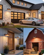 EDISHINE 12" Farmhouse Gooseneck Barn Light, 2 Pack Outdoor Wall Light - Image 5