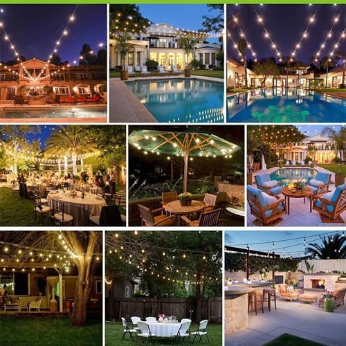 Banord Outdoor String Lights, 48FT Waterproof Patio Lights with 2W Bulbs - Image 6