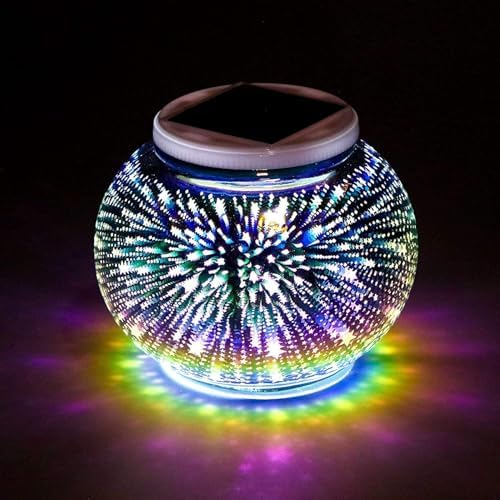Solar Night Lights for, Mosaic Glass Ball Garden Lights, for Bedroom Party Garden Patio Yard Decoration Lighting Solar Outdoor Table Lamp (Star) by Unknown