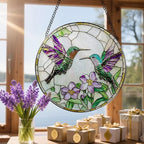 8″ Hummingbird Stained Glass Suncatcher, Stained Glass Window Hanging & Ornament, Window Decor, Holiday & Christmas Ornaments | Hummingbird Gifts, Gifts Ideas - Image 6