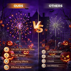 Solar Halloween Lights Outdoor 4Pack,Orange&Purple Firework Lights - Image 4