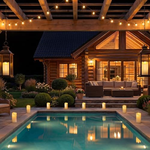 Homemory Waterproof Candles Outdoor, 6 Pack 3"x6" Flameless LED Pillar Candles with Remote & Timer, Battery Operated Flickering Candles for Patio, Garden, Lantern, Outdoor Decor - Image 7