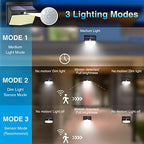 Peasur 10 Pack Solar Motion Sensor Lights Outdoor Waterproof with 3 Modes - Image 3