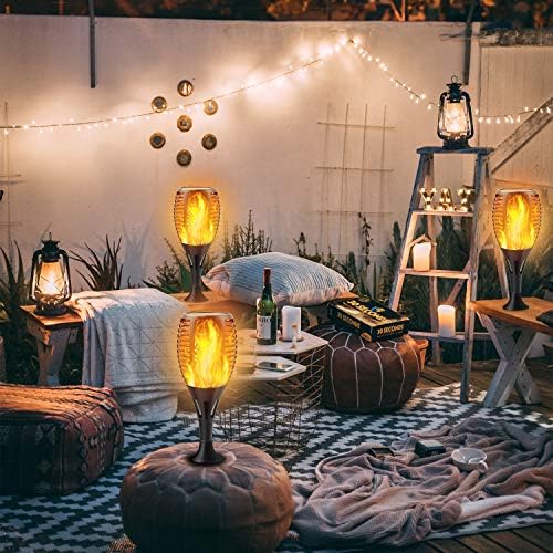 8Pack Flickering Solar Lights Outdoor Dancing Flame 3 Installation - Image 7