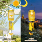 2 Pack Solar Bee Wind Chimes for Outside for Mom Women Grandma,Solar Bee Mason Jar Wind Chime Light Unique Hanging Wind Chimes Outdoor,IP65 Waterproof, for Yard Garden Terrace - Image 6