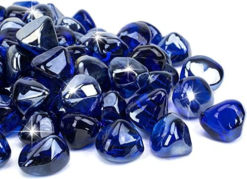 Onlyfire 10 lbs Fire Glass Diamonds 1 Inch, Reflective Fire Pit Glass Rocks - Image 2