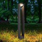 Modern Aluminum IP65 - Waterproof Landscape Path Lights with Warm - Light Hollow Bollard for Courtyard, Balcony and Front Door - Wired Garden Pathway Lighting Fixtures by Unknown