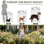 Decorative Garden Fence 40in x 36ft, 16 Pack Flat Metal Garden Border Fence, Rustproof Powder Coating, No-Dig Installation with Triangular Stakes, Flexible Design for Flower Beds, Paths, Yards - Image 7