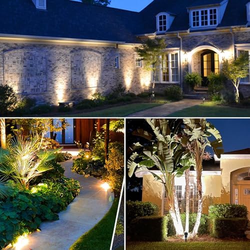 Low Voltage Landscape Lighting, 8 Pack Outdoor Spot Lights with Transformers, 12V Warm White Landscape Spotlights IP65 Waterproof Plug in Outdoor Uplights for Yard House Pathway Tree Pools - Image 7