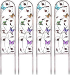 aboxoo 4-Pack Butterfly Metal Garden Trellis for Climbing Plants by aboxoo