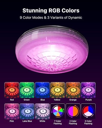 4-Pack RGB Solar Floating Pool Lights with Remote, Waterproof - Image 2