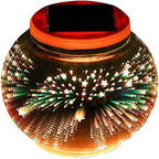 Solar Outdoor Table Lamp, Solar Powered Mosaic Glass Ball Garden Lights Waterproof Color Changing Mood Night Lights (O) by Unknown