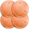 Mellbree 4-Pack Bird Bath Copper Disc, 0.6mm Reinforced 99.99% Pure Copper Cleaning Disk with Triple-Point Support for Physical Safe Clean Water All-Season (Sunflower) by Mellbree