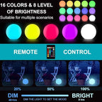 8 inch Solar Glowing Globe Light, 16 RGB Colors Changing Solar Garden Ball Light, Auto-On/Off LED Glow Ball W/Remote, Waterproof Landscape Lighting Globe W/Ground Stake for Patio Yard Pathway Decor - Image 4