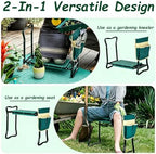 Garden Kneeler Seat,Folding Stool with Handles,Thick EVA Foam Pad - Image 2