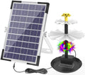 Lewisia Battery Backup Solar Fountain Pump with LED Lighting Solar Powered Water Pump Kit for Pool Koi Pond Garden Bird Bath 5W by Lewisia