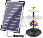 Lewisia Battery Backup Solar Fountain Pump with LED Lighting Solar Powered Water Pump Kit for Pool Koi Pond Garden Bird Bath 5W by Lewisia