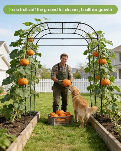 Suteck 7.5FT Tall Garden Arch Trellis - Image 7