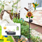 Solar Hummingbird Rain Gauge Outdoor with 6 Inch Glass Tube - Image 5