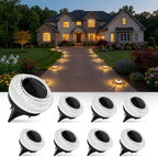 8 Pack Solar Ground Lights Outdoor, Pathway Lights, Warm White by Unknown