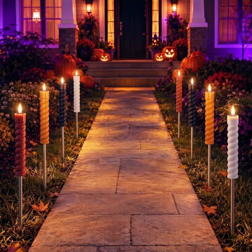 Woanger 8 Pcs Halloween Solar Lights Outdoor, Waterproof LED Pathway Decor - Image 4