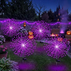 Tujoe 4 Pack Halloween Outdoor Decoration Solar Firework Lights,Purple by Tujoe