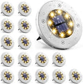 GIGALUMI Solar In-Ground Fence Lights Waterproof 16 Pack Warm White by GIGALUMI