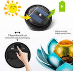 Huaxu Solar Light Outdoor Garden Decor Blue Metal Crackle Globe Glass Waterproof LED Lotus Flower Table Lamp Decorations for Patio Yard Porch Pathway Ground - Image 3