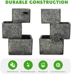27.6" H Outdoor Modern Water Fountain, Floor Standing Water Feature - Image 5