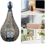 Decorative Candle Holders - Moroccan Metal Lantern Candlestick | Hanging - Image 4