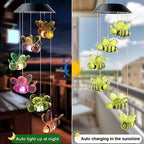 Hummingbird Solar Wind Chimes for Outside - Color Changing LED Outdoor Solar Lights Waterproof Windchimes, Home Garden Patio Yard Porch Decoration (Bee) - Image 4