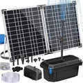 Antfraer 40W Solar Pond Filter with Water Pump, Pond Filter Box with Pond Filter Box, Pond Pump with 6.6ft Clear Tubing for Outdoor Pond Waterfall Garden Fountain Water Feature by Antfraer