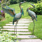 Natelf Outdoor Metal Heron Garden Statues by BuyNow